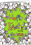Hoppy Easter - to my godson card