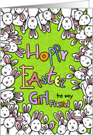 Hoppy Easter - to my girlfriend card