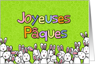 French - easter bunnies card