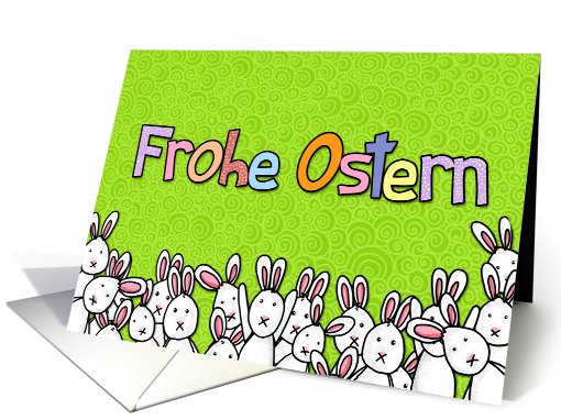 German - easter bunnies card (781584)