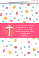 Resurrection Day - John 11:25-26 card