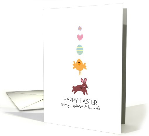 Easter line up - to my nephew & his wife card (786440)