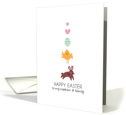 Easter line up - to my nephew & family card (786443)
