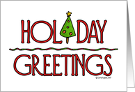 holiday greetings tree card