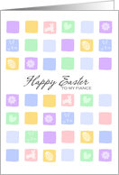 modern easter squares - Happy Easter to my fiance card