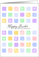 modern easter squares - Happy Easter to my step brother card