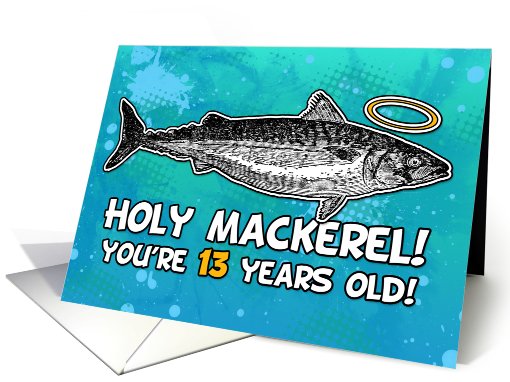 13 years old - Birthday - Holy Mackerel card (798730)