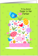 Easter hat - to my dearest sister and her partner card