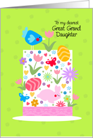 Easter hat - to my great granddaughter card