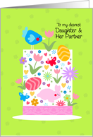 Easter hat - to my dearest daughter and her partner card