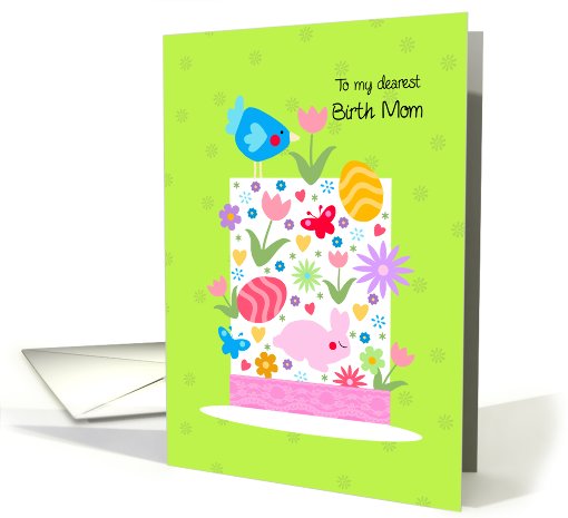 Easter hat - to my dearest birth mom card (802127)