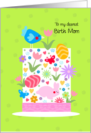 Easter hat - to my dearest birth mom card