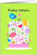 Easter hat - German - Frohe Ostern card