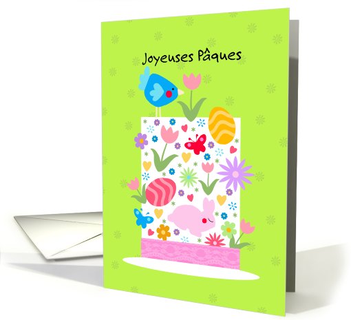 Easter hat - French - Joyeuses Pques card (802180)