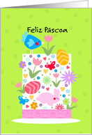 Easter hat - Portuguese - Feliz Pscoa card
