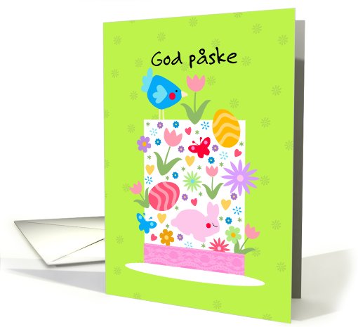 Easter hat - Danish - God pske card (802215)