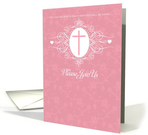 Baptism Invitation - Girl card (813513)