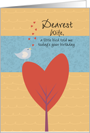 Wife - Little Bird Told Me - Birthday card