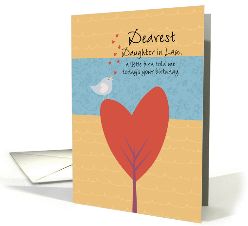Daughter in Law - Little Bird Told Me - Birthday card (813885)