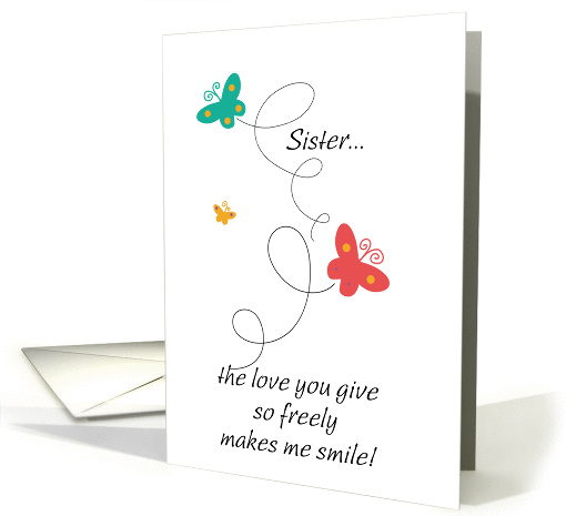 Sister - Dancing Butterflies - Birthday card (813912)