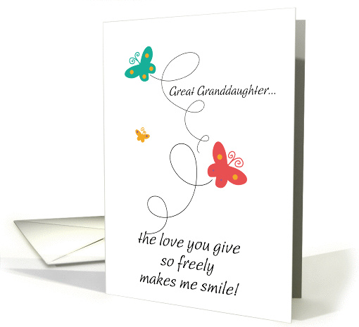 Great Granddaughter - Dancing Butterflies - Birthday card (814530)