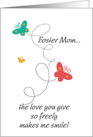 foster mom - Dancing Butterflies - Birthday card