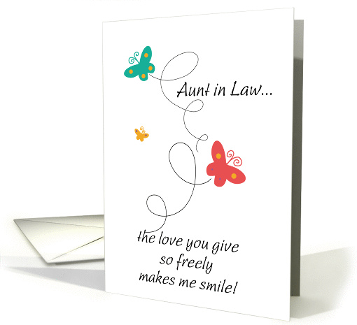 aunt in law - Dancing Butterflies - Birthday card (814554)