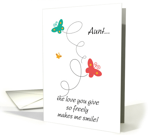 aunt - Dancing Butterflies - Birthday card (814555)