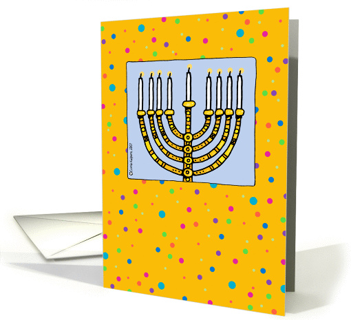 hanukkah menorah card (81509)