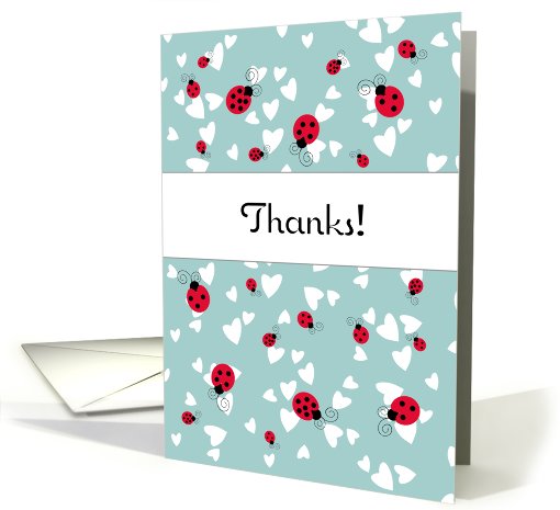 Thanks - Ladybugs and Hearts card (815149)