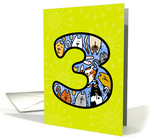 Happy Birthday - Three Years Old card (816872)