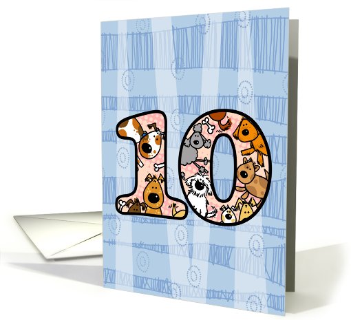 Happy Birthday - Ten Years Old card (817679)