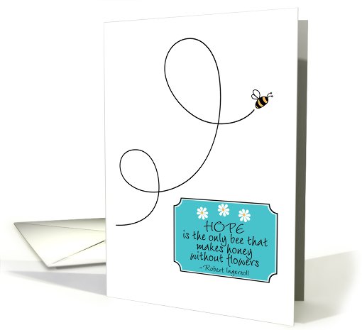 Hope - Loop-de-Loop Bee - Encouragement for Cancer Patient card