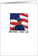 Brother - Coastguard - Miss you card