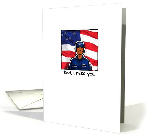 Dad - Coastguard - Miss you card (819680)