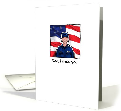 Dad - Coastguard - Miss you card (819682)