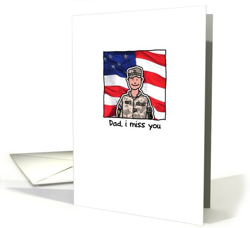 Dad - Army - Miss you card (819694)