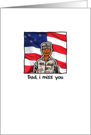 Dad - Army - Miss you card