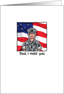 Dad - Soldier - Miss you card