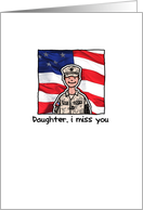 Daughter - Army - Miss you card