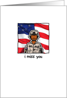 Army Combat - Miss you card