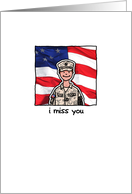 female soldier - Miss you card