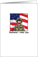 Husband - Marine Combat - Miss you card
