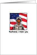 Husband - Army Combat - Miss you card