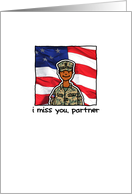 Partner - female marine - Miss you card