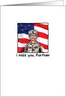 Partner - army - Miss you card