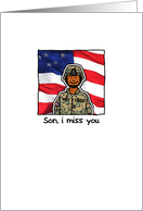 Son - Marine Combat - Miss you card