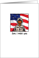 Son - Army Combat - Miss you card