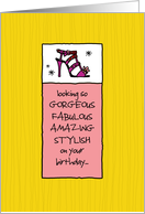 Looking Fabulous On Your Birthday - For Her card