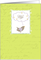 Wife - Thinking of U with love card